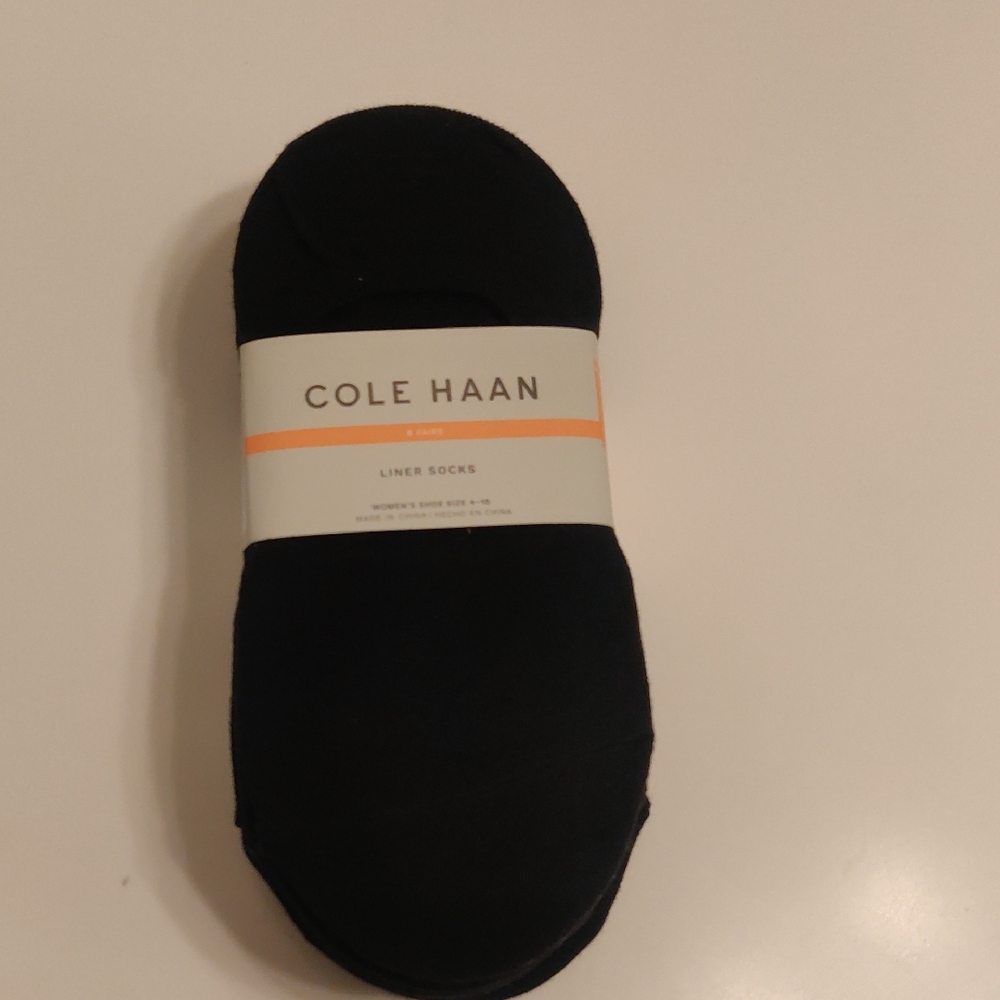 New!Cole Haan Women's Black Liner Socks Outdoors Y2k Trendy Capsule